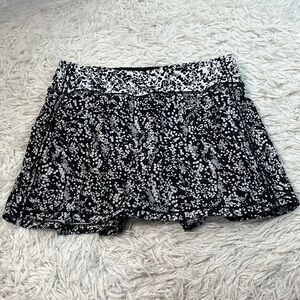 Lululemon Pace Rival Skirt (Tall) *No Panels Chirasu Black / Chirakasu Alpine Wh